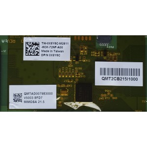 PLACA CONTROLADORA TÁCTIL PARA COMPUTADORA DELL / NÚMERO DE PARTE TW-0X8Y6C-M2811-6CK-72NF-A00 / DAZ16HMB4A0 REV:A / QMT2CB215I1000 / QMTAD007983000 / MODELO W17B	